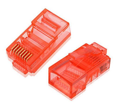 Купить RJ4501 (8P8C) Коннектор (Красный) в Великом Новгороде