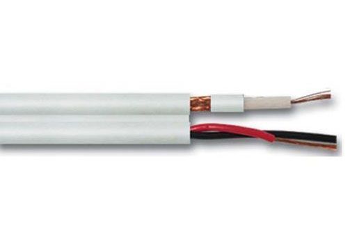 Купить RG59 CU + 2х0.75мм² Кабель для видеонаблюдения плоский (бухта 200м, цена за 1м) в Великом Новгороде
