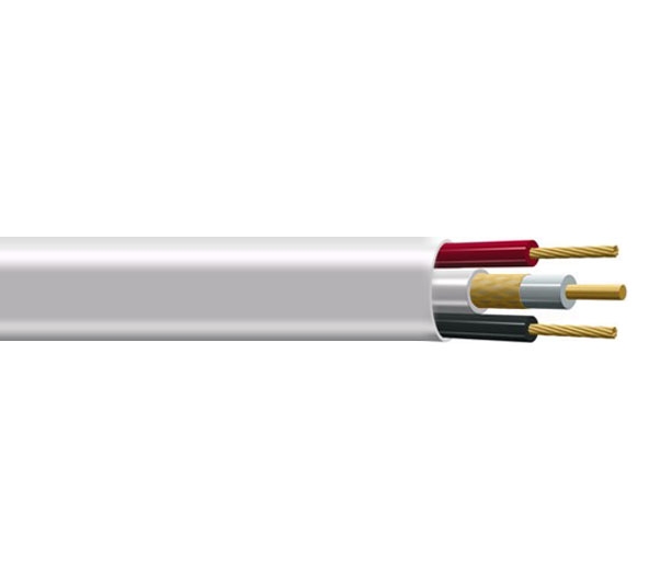 Купить КВК-П-2х0,5М (РК 75-2) Кабель для видеонаблюдения уличный (бухта 200м, цена за 1м) в Великом Новгороде